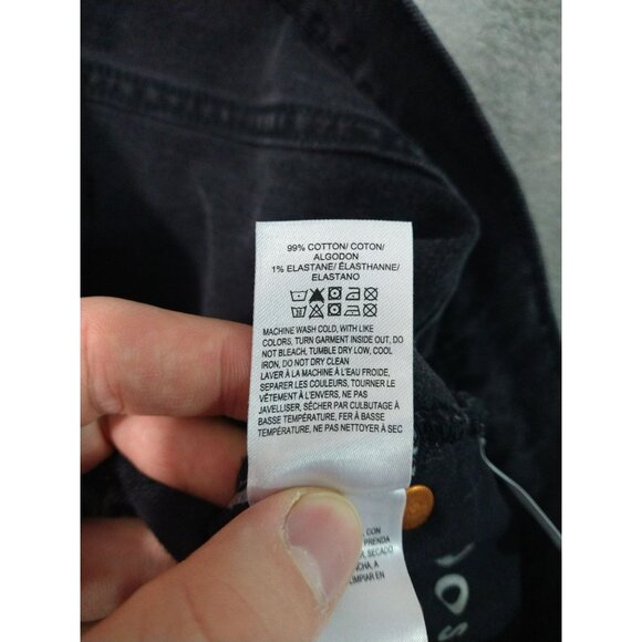 Lucky Brand Jeans Womens 10/30 Black Denim 90s Loose High Rise Straight Button - Picture 8 of 10